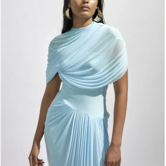 JASMINE BABY BLUE MAXI DRESS - Picture 5 of 9